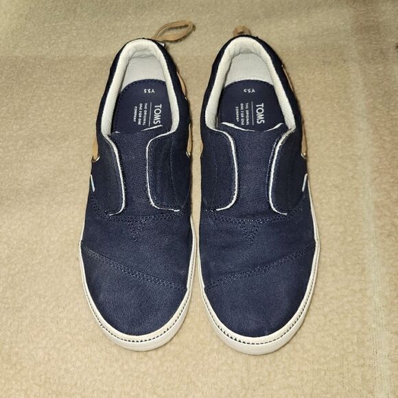 Toms Pasadena slip on shoes blue and white size 5.5. ^ - Picture 1 of 9